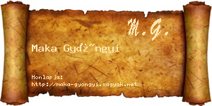 Maka Gyöngyi névjegykártya